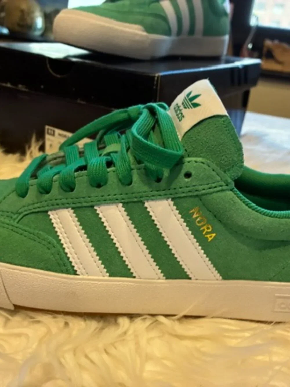 Adidas Nora Victory Green Suede Sneakers | Worn Once | OG Box | Women's 9